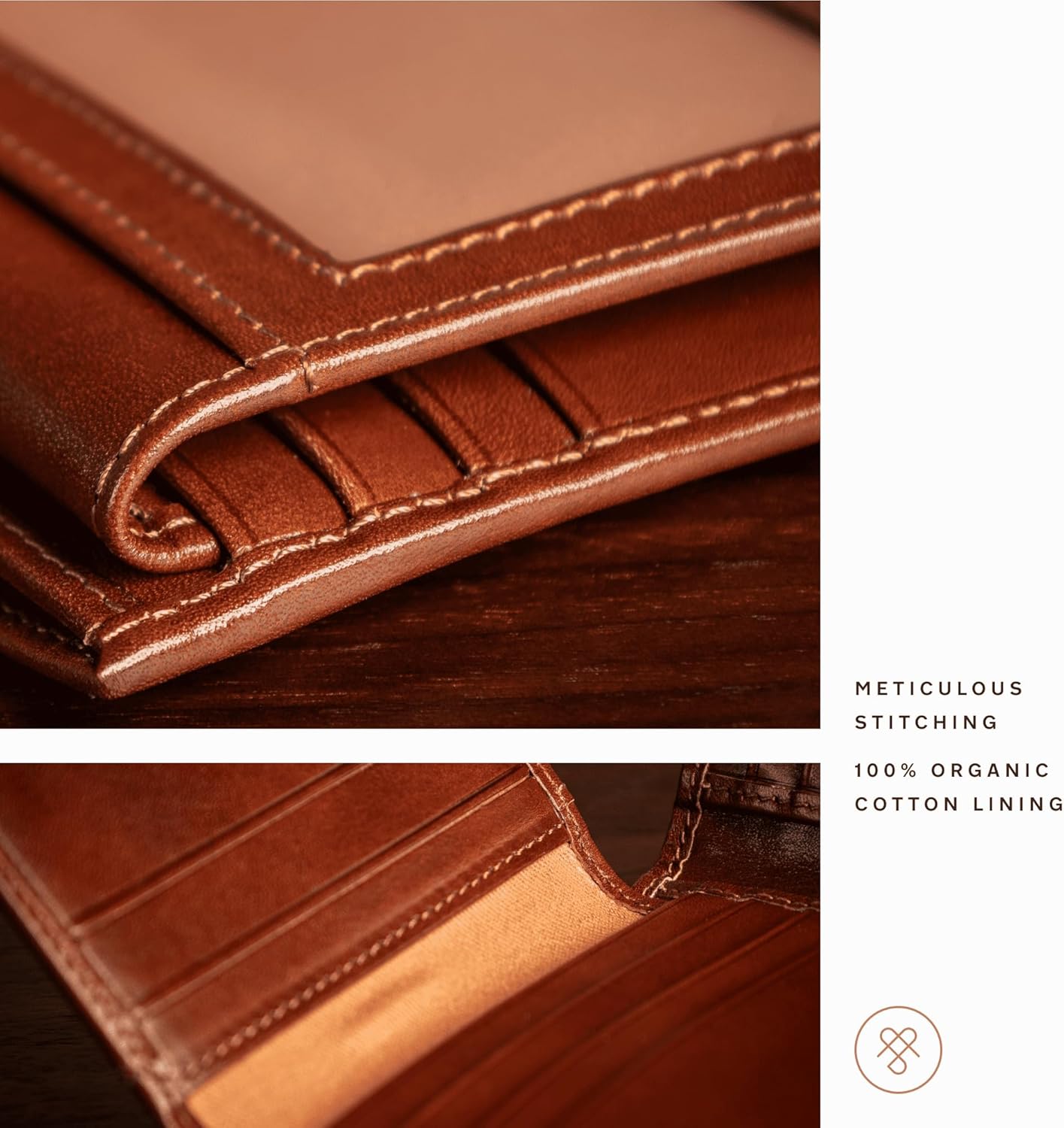 Maxwell Scott - Personalized Mens Luxury Leather 2-in-1 Trifold Wallet with Card Holder and ID Window - The Asti Black - Image 6