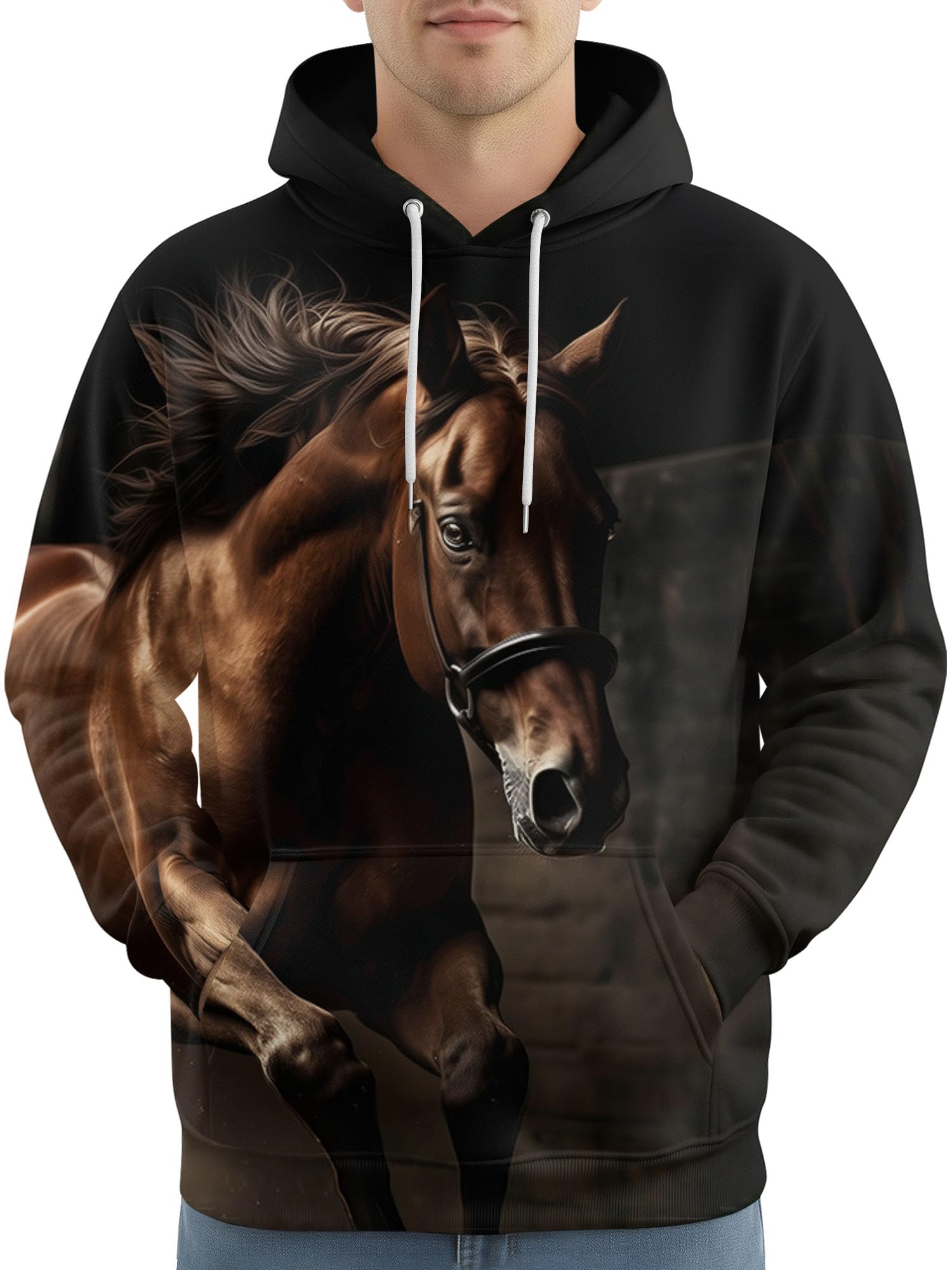 PAGYMO Graphic Hoodies for Men Funny Novelty Pullover Hooded Sweatshirt