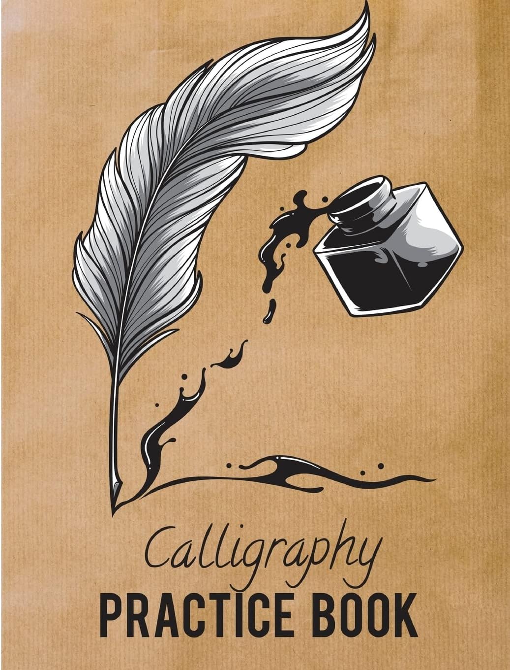 Calligraphy Practice Book: Beginner Practice Workbook 3Sections Angles Line, Straight Line, Dual Brush Pens Paperback – 18 Oct. 2017