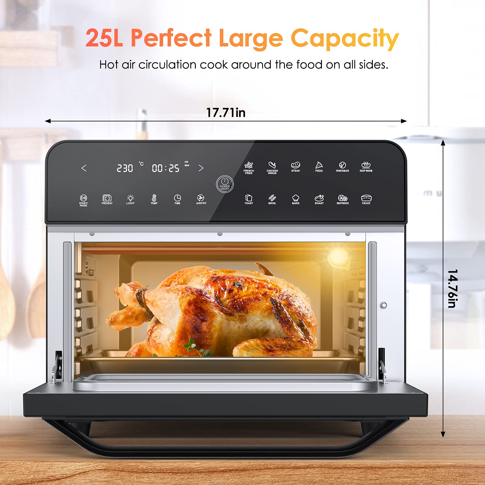 icetek air fryer oven