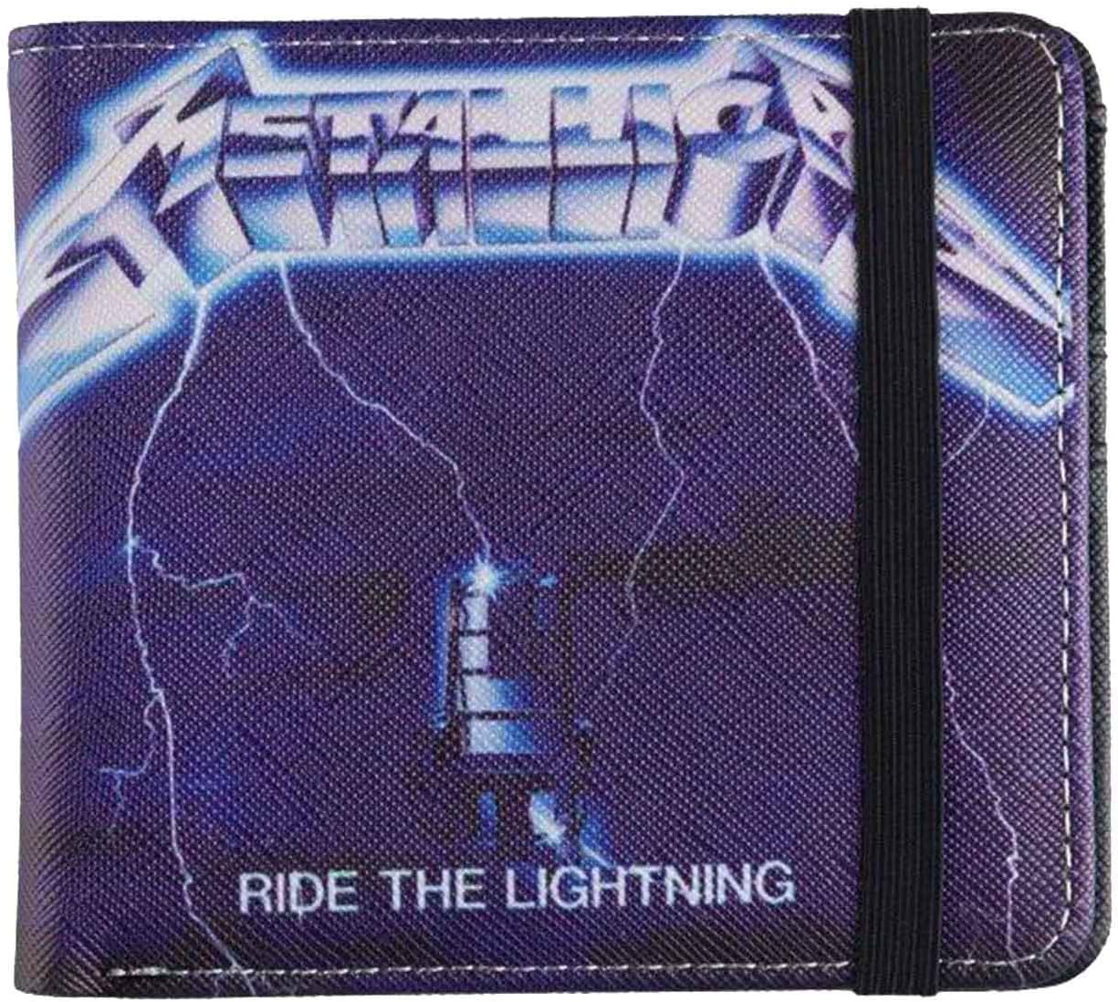 Metallica Wallet Ride The Lightning Album Band Logo Official Purple Bifold Size One Size
