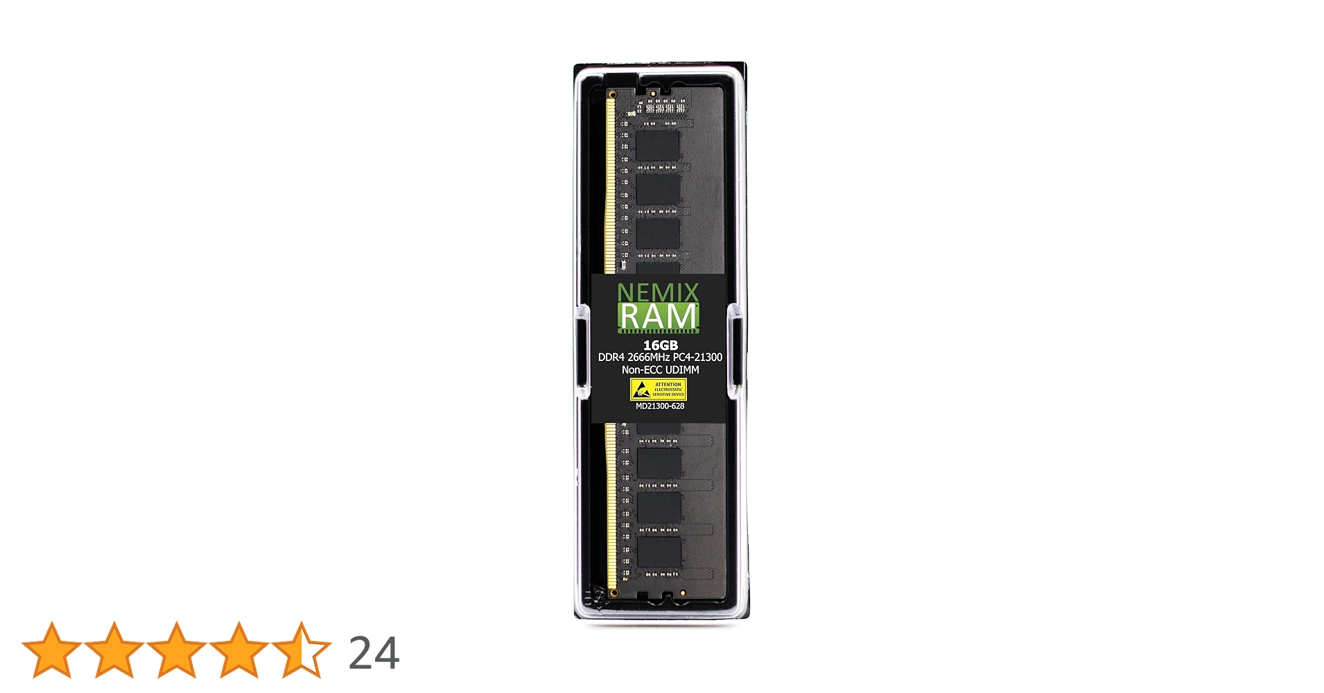 NEMIX RAM 16GB (1X16GB) DDR4 2666MHZ PC4-21300 2Rx8 1.2V 288
