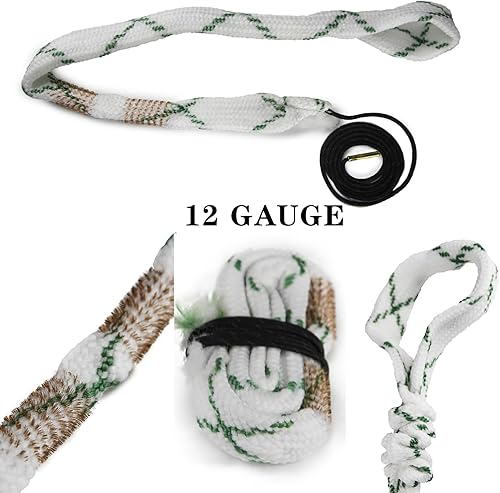 Miniatura 17 de GUGULUZA Serpientes de pistola, 2 piezas de cepillo limpiador de cuerda de limpieza de rifle para varios calibres, suministros de limpieza compactos