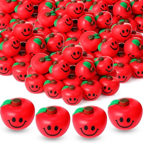 Jerify 50 unidades de bolas de frutas para el estrés, bolas de estrés de frutas rojas, bolas de estrés de espuma suave, regalos de fiesta a granel