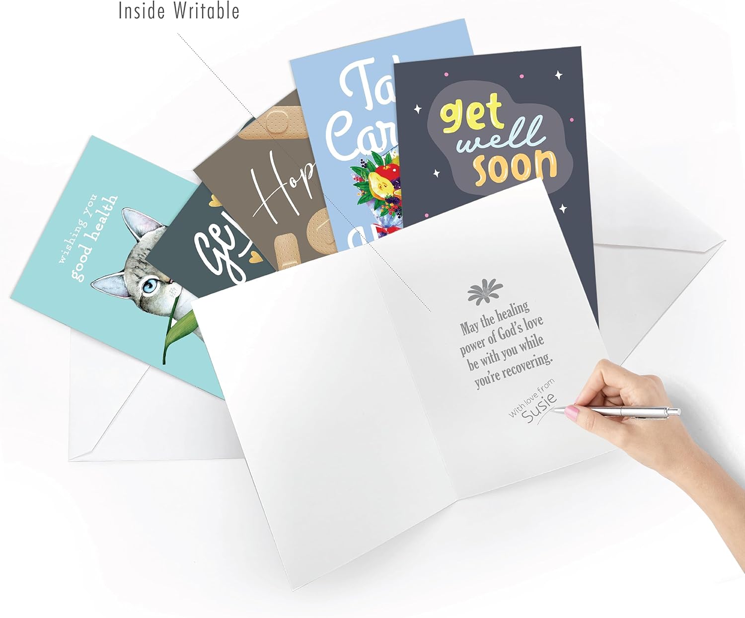 easykart labels Thank You Cards with Envelopes - Blank Stylish papers for Handwritten Messages -Set of 24 and Envelopes - Assorted cute Cards with Stylish Color covers to Mix & Match