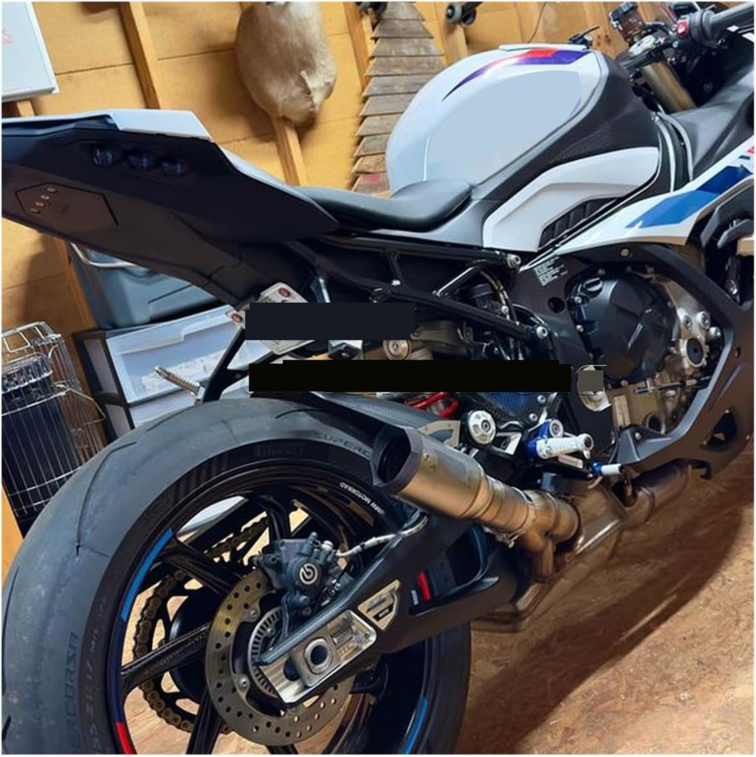 License Plate Holder LOW-MOUNT FENDER ELIMINATOR BRACKET Compatible With S1000RR 2019-2024(Bracket and plug)
