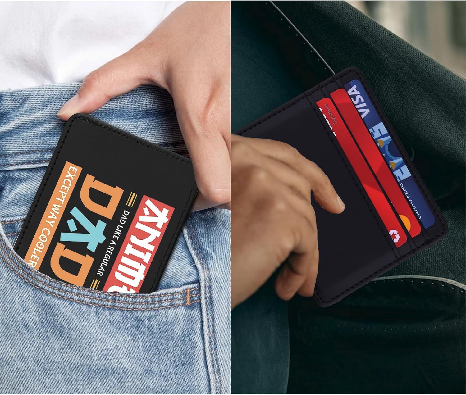 TSOTMO Anime Dad Gift Japanese Anime Lovers Card Holder for Father's Day Hero Dad Present Manga Daddy Gift (AnimeDad Wallet)