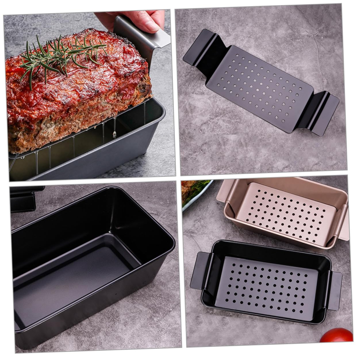 Mikinona Moule à Pain Antiadhésif Acier Avec Plateau Amovible Pour Toast Et Cuisson Pratique