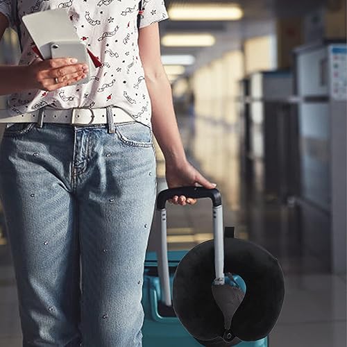 Miniatura 7 de DUANY STORE Almohada cervical para viajar, almohada cervical de viaje mejorada para avión, almohada de viaje de espuma viscoelástica 100% pura para