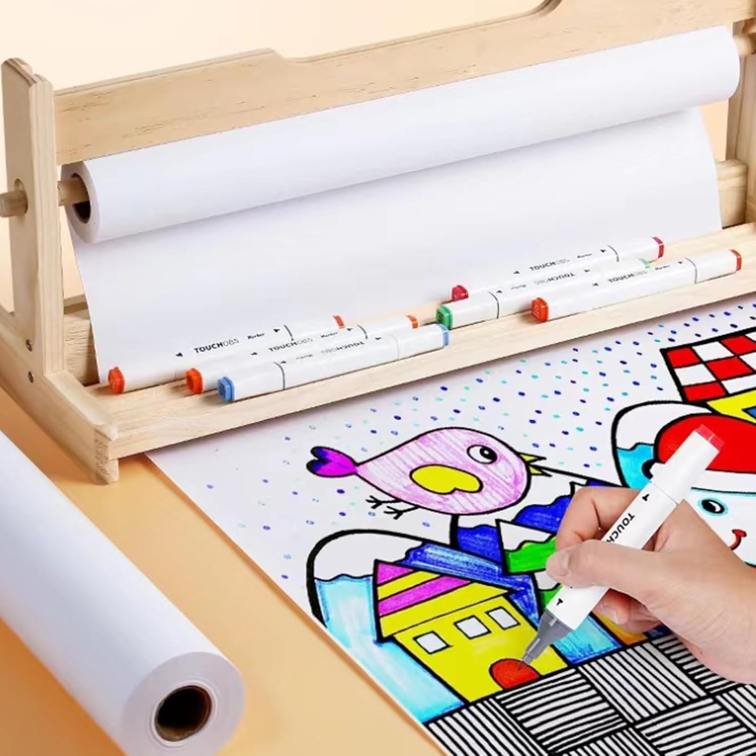 Lot De 4 Rouleaux Papier à Dessin 30 Cm X 15 M, 70 G/m², Blanc - Pour Chevalet, Aquarelle, Croquis, Activités Créatives