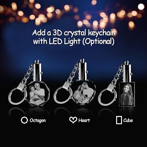 Vista 4 de Foto de cristal 3D, regalo conmemorativo personalizado de perro y gato para dueños de mascotas. Caja de regalo incluida, foto de cristal grabada