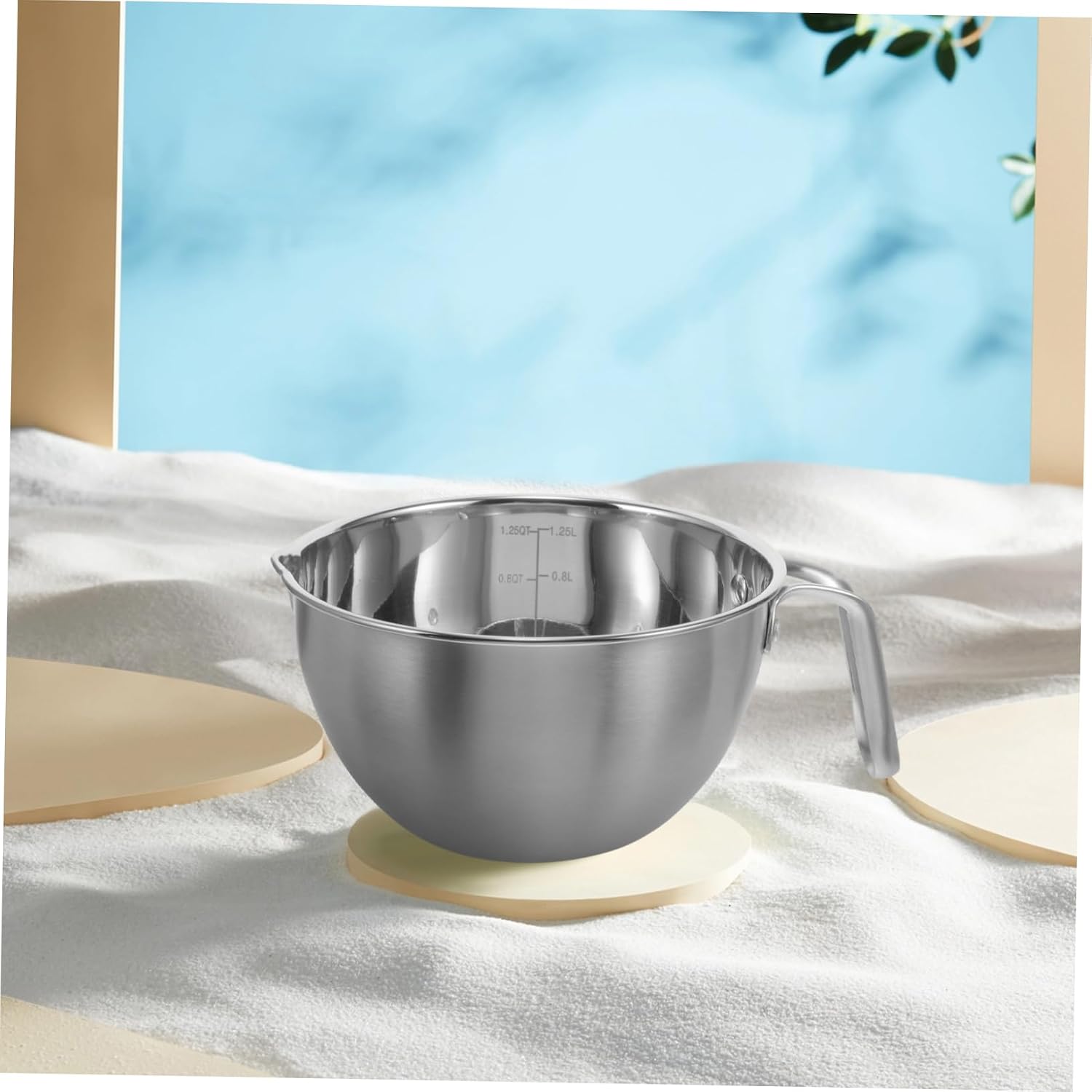 Stainless Steel Melting Pot Set, 1.25l Butter Heating Bowl