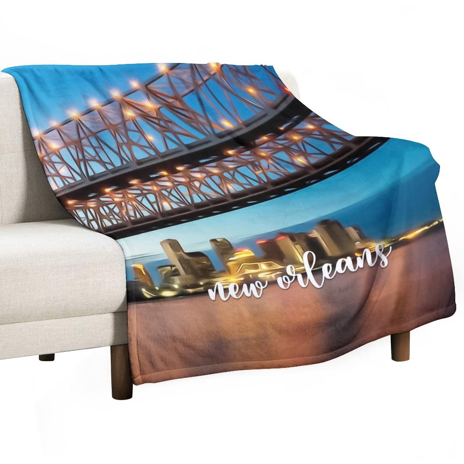 Couverture de canapé New Orleans en flanelle douce pour sublimer votre salon moderne