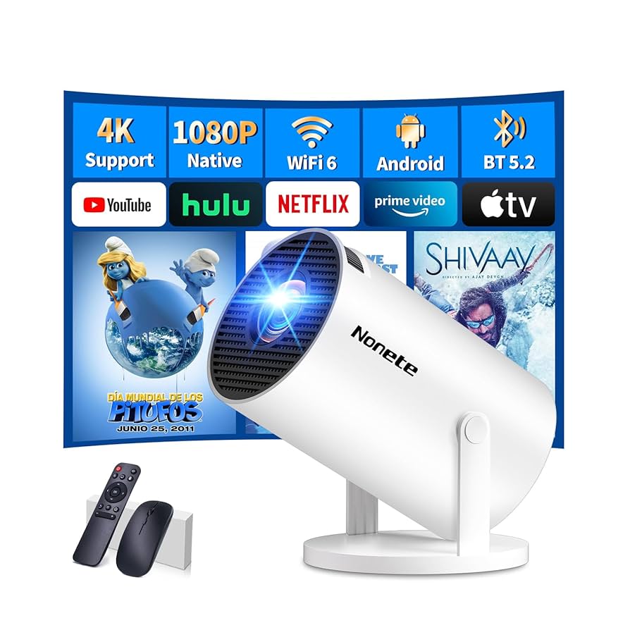 ミニプロジェクター 12000LM 4K 　Bluetooth　Wi-Fi WiFiプロジェクター小型12000LM高輝度Bluetooth 5.1搭載 - メルカリ