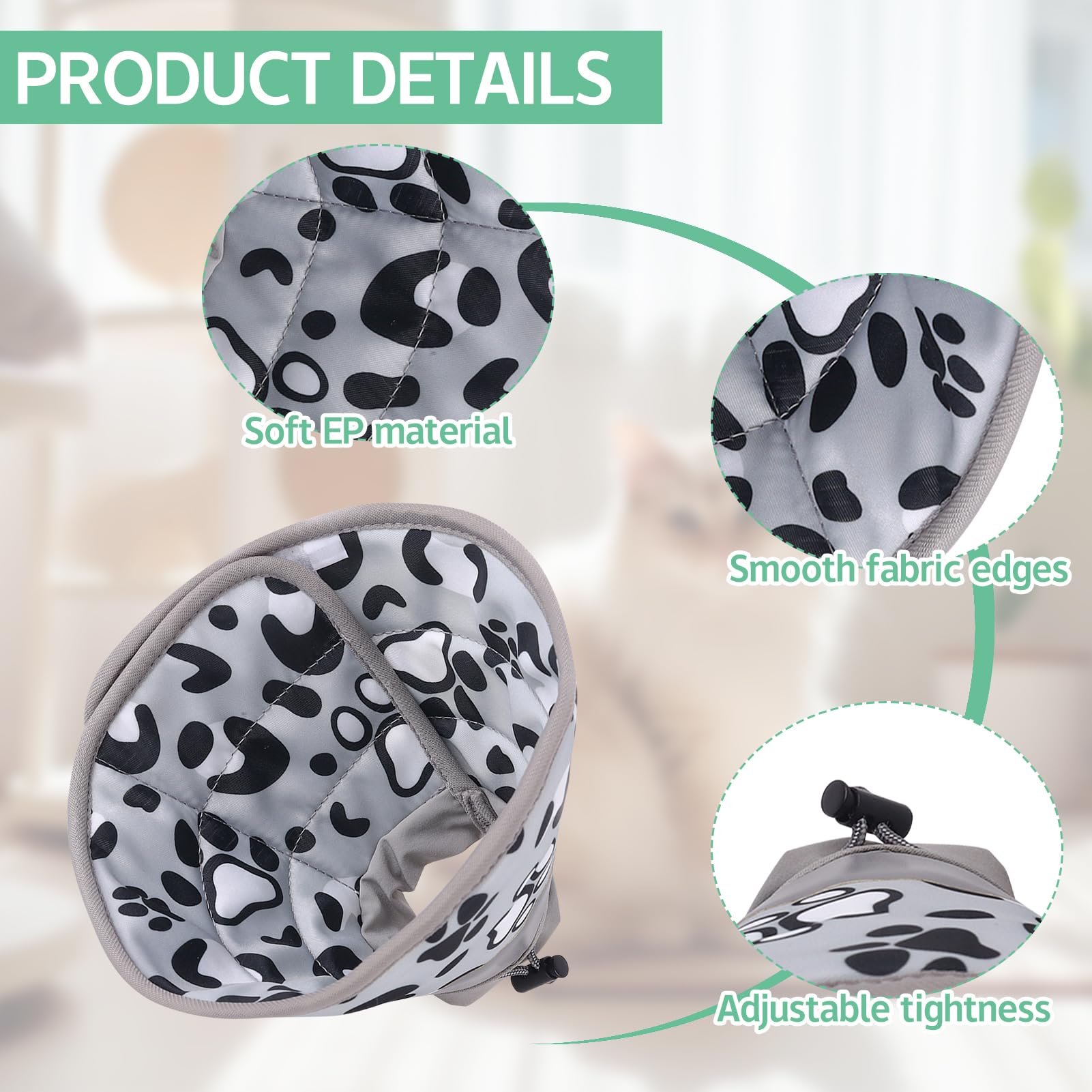Soft Cat Cone Collar for Cats and Small Dogs Adjustable Cat Recovery Collars & Cones - Image 3