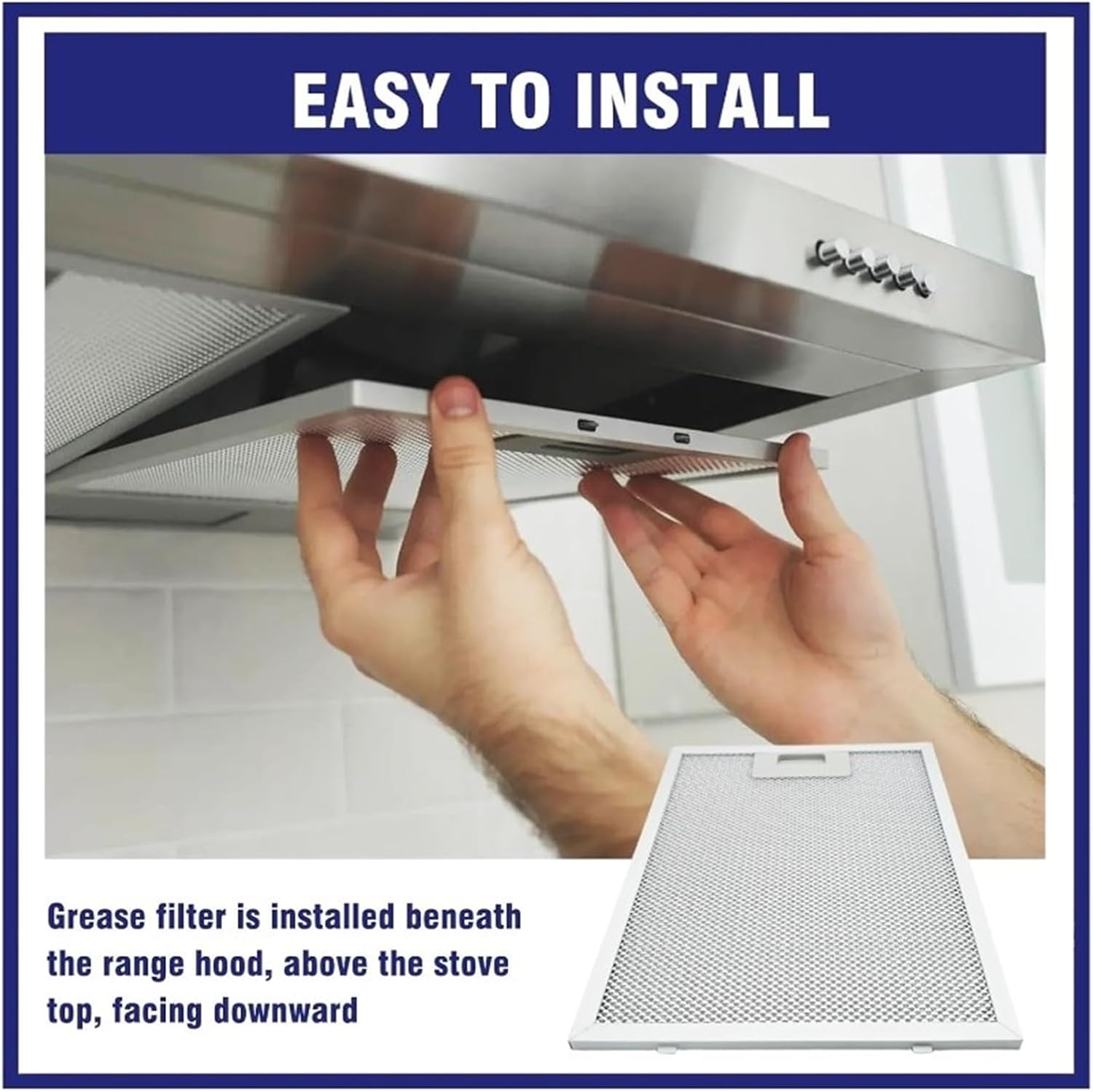 A66T 4Pcs Range Hood Mesh Cover Replacement Parts，BPPFA30，Compatible For Broan，QP130 QP130BL QP130BLC Range Hood Aluminum Mesh Grease Vent Filters