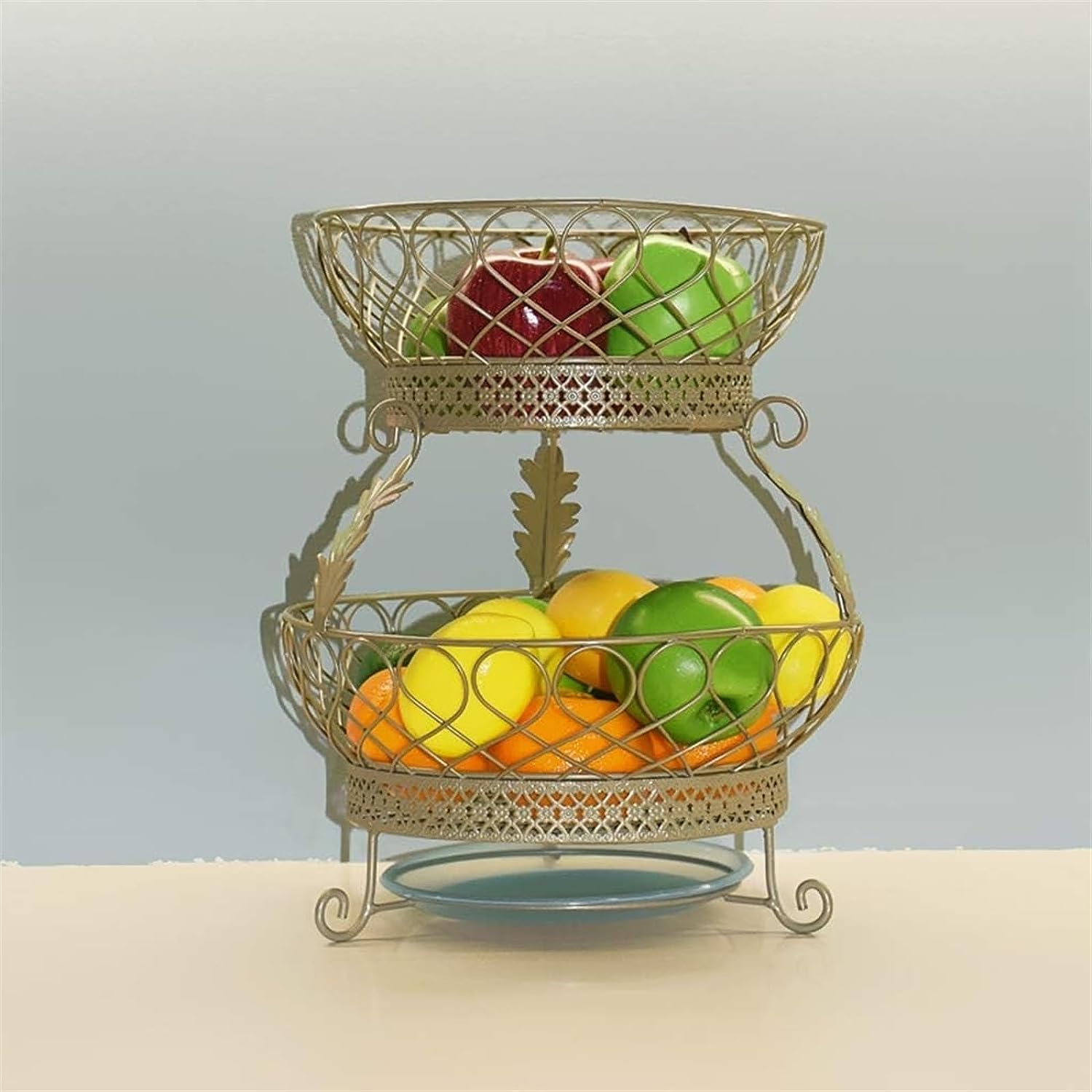 Mnuvxzaewf C Kitchen Ountertop Fruit Rack-Fruit Basket Stand 2 Tier(C)