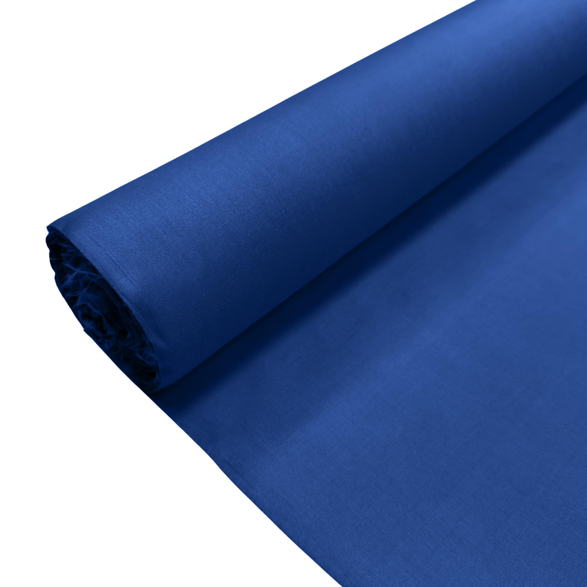 Royal Blue Plain Polycotton Fabric Dress Craft Poly Cotton Material | 10 Metre (1000cm x 112cm) | Soft Poly Cotton for Sewing, Dressmaking, Crafts, Bunting & Lining