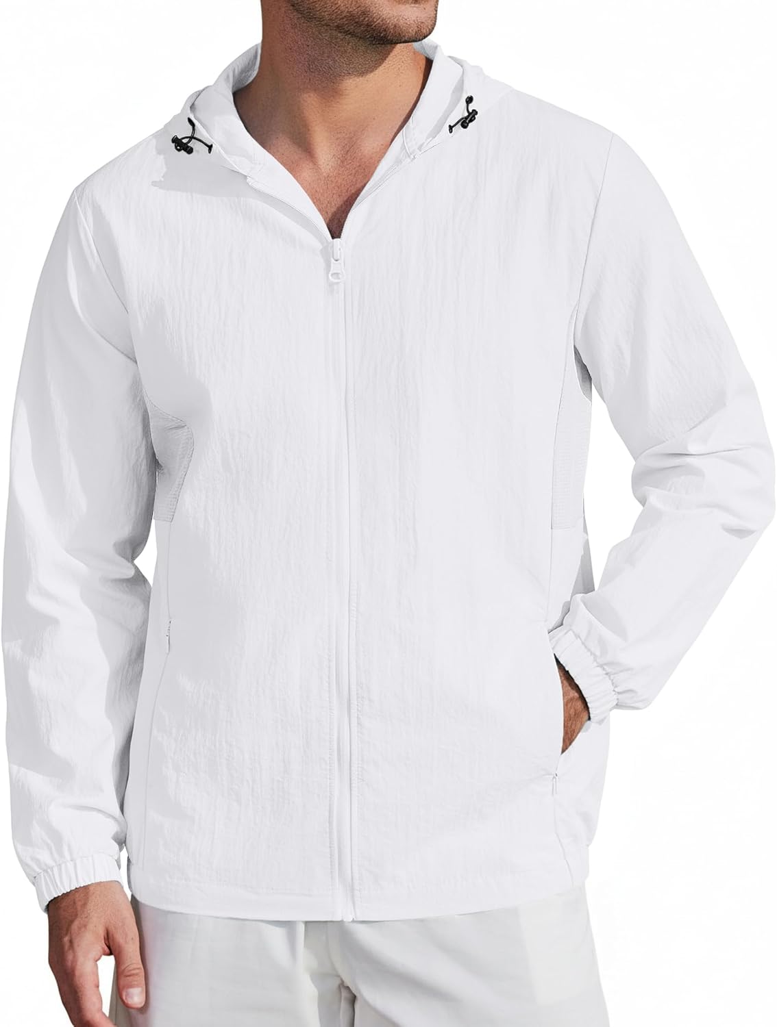 COOFANDY Men's UPF 50+ Sun Protection Hoodie Jacket Full Zip Light Long Sleeve Performance Fishing Shirts Hiking Outdoor