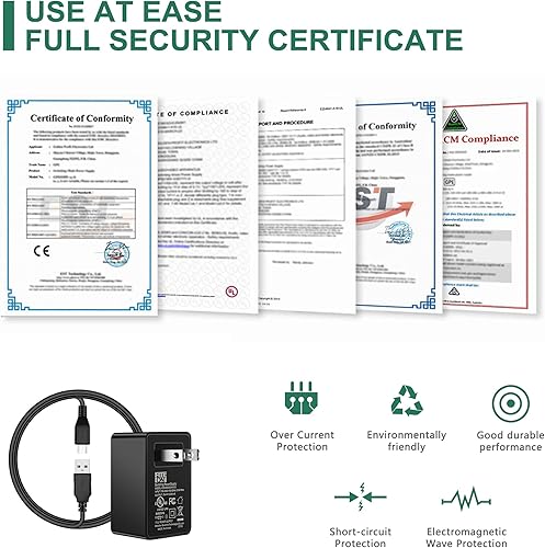 Miniatura 7 de FITE ON Cable micro USB y cargador de pared de repuesto para Dremel 7350-5 Lite 7760-N/25 Lite 7760 N/10 4V Li-Ion Kit de herramientas rotativas