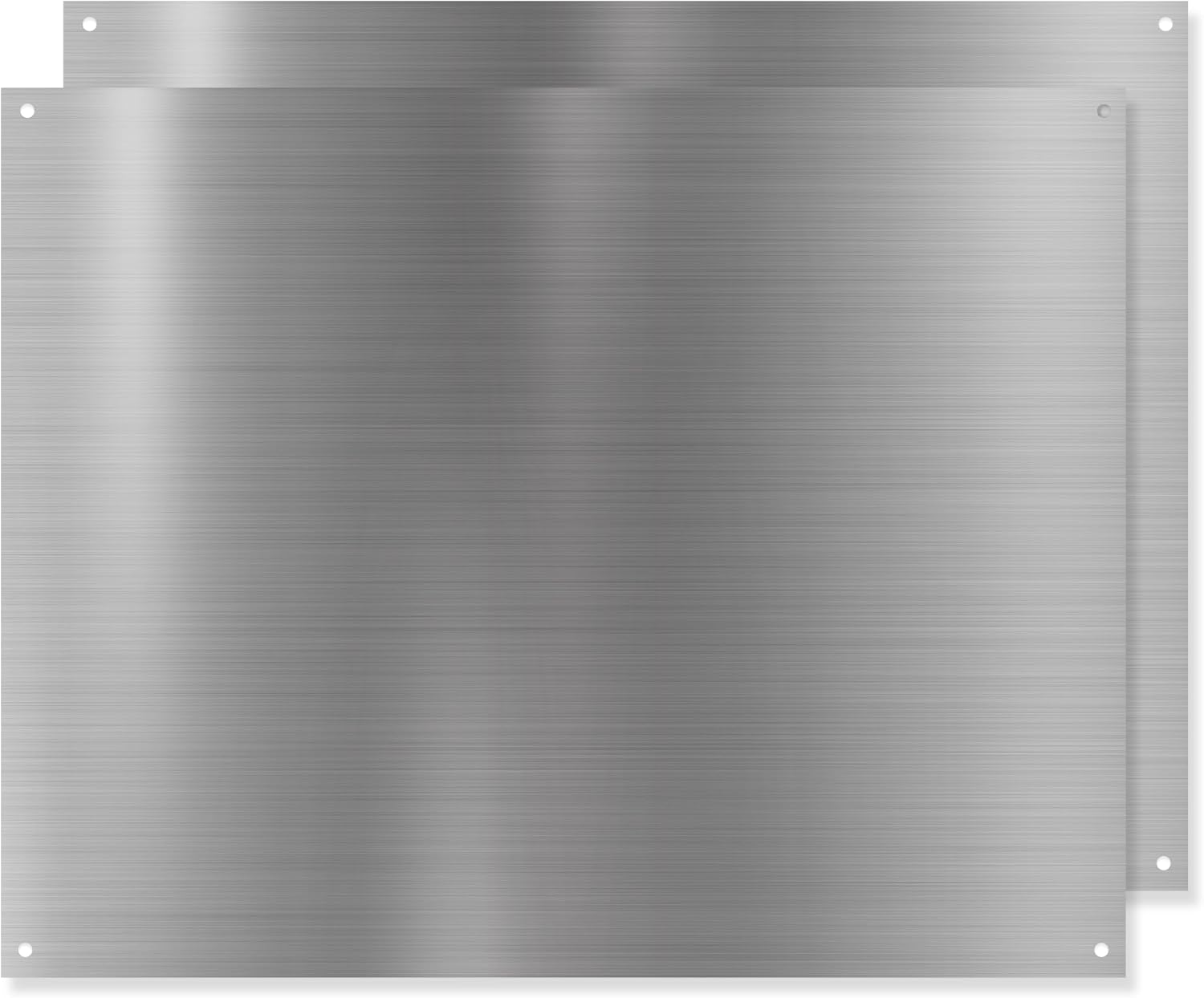 2 Pack 24" by 30" Inch Reversible Stainless Steel Stove Backsplash Range Hood Wall Shield for Kitchen, Flat with Screw Holes