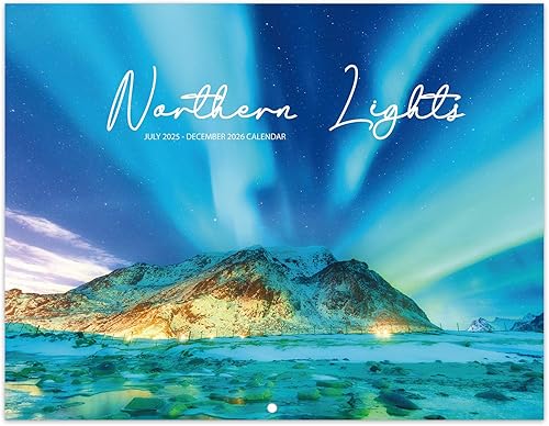 Calendario de pared 2025-2026, calendario 2025-2026, julio 2025 - diciembre 2026, 8.5 x 11 pulgadas, calendario de pared de 18 meses con bloques sin