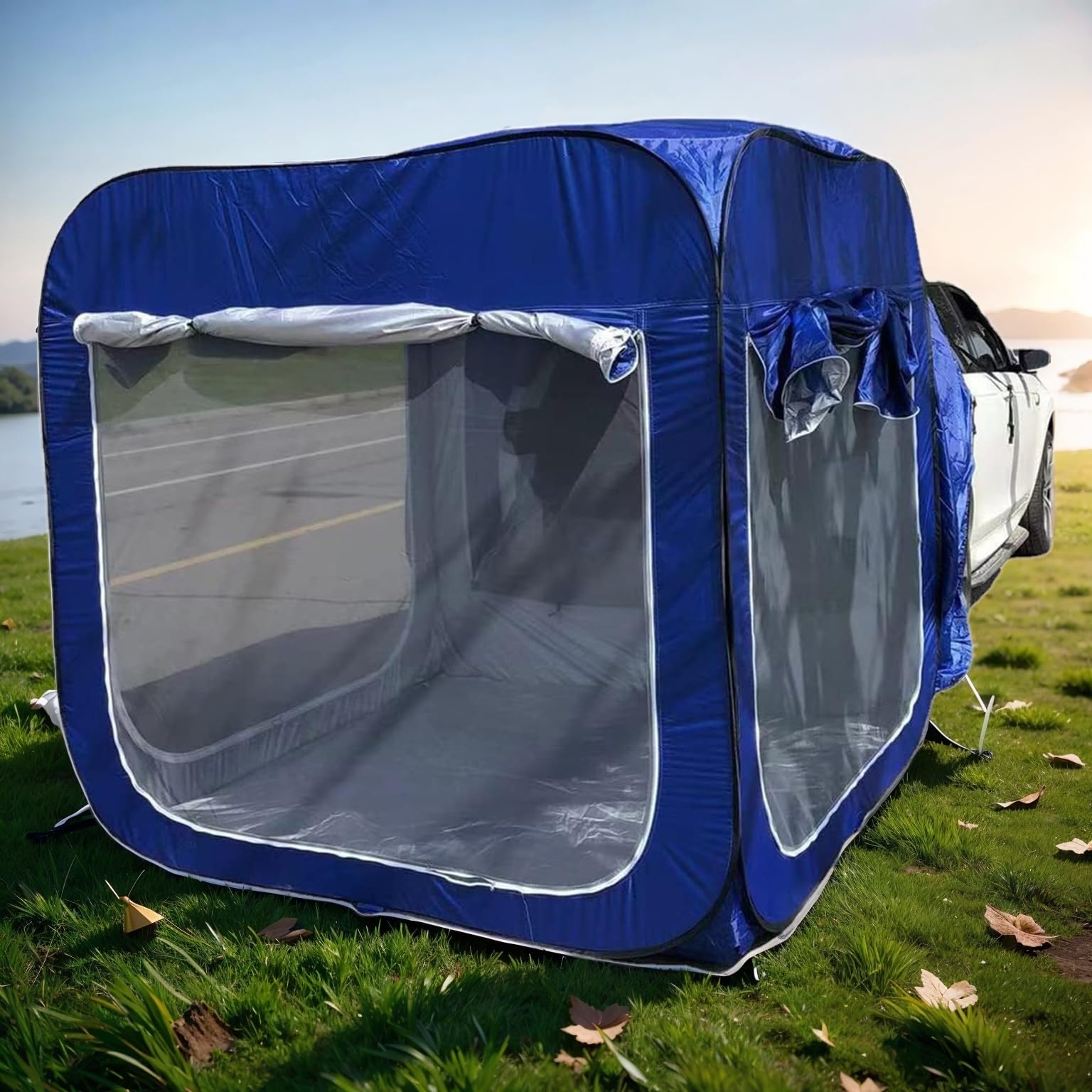 Tienda de Campaña para Coche, Tienda de Camping para SUV para 6-8 Personas, Tienda para Coche Carpa de Maletero para Acampar Viajar al Aire Libre