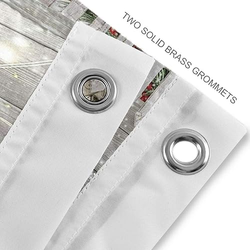 Miniatura 2 de Bandera de madera de copos de nieve de gnomo de invierno de 3 x 5 pies con ojales de latón, pancarta de bola de luz de copo de nieve de Navidad,