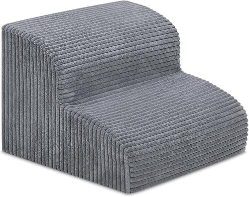 Escaleras para perros y escalones para camas altas, 2 escalones de espuma de alta densidad impermeable para perros y gatos pequeños, escaleras para