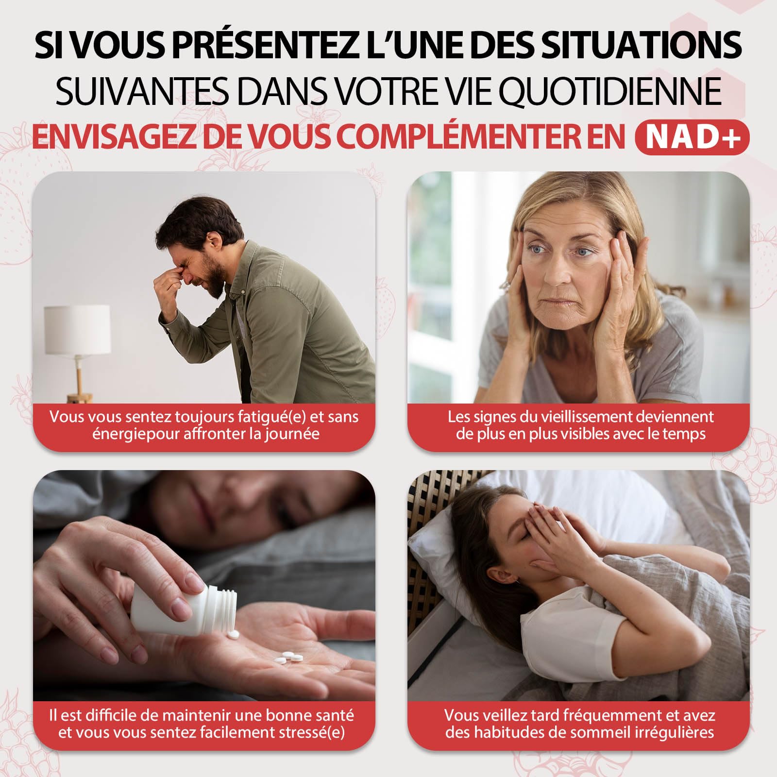 Windboss Liquide à Haute Puissance NAD+ 1000mg, NRHM ULTRA RENFORCÉ & PHYTOSOME DE QUERCÉTINE, TRANS-RESVÉRATROL– Stimule l'Énergie Cellulaire, la Concentration et le Vieillissement Sain