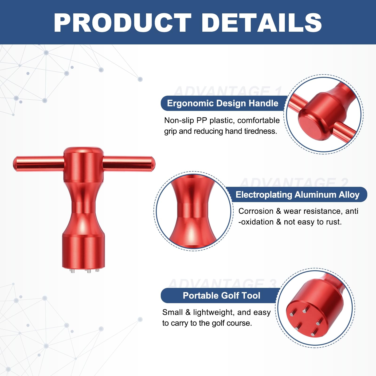 QUARKZMAN Llave De Tornillo De Peso Para Golf De Aleación De Aluminio Con 5 Agujeros Para Pines Llave De Reemplazo De Peso Para Putter Para Studio Select Button Back Putter Rojo