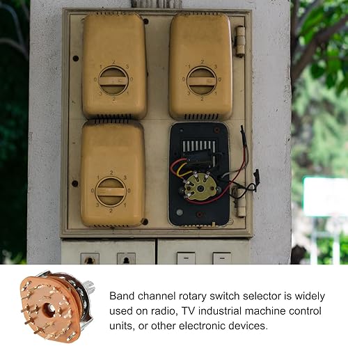 Miniatura 3 de Rebower Interruptor giratorio de canal de banda 4P3T 4 polos 3 posiciones, 1 cubierta para radio, TV, unidad de control de máquina industrial - 2
