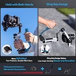 ZHIYUN CINEPEER Weebill 3E, 3-Axis Stabilisateur Gimbal pour DSLR & Caméra sans miroir Canon/Sony/Panasonic/Nikon/Fujifilm, 3KG Charge utile, tir vertical natif, contrôle de l'obturateur Bluetooth