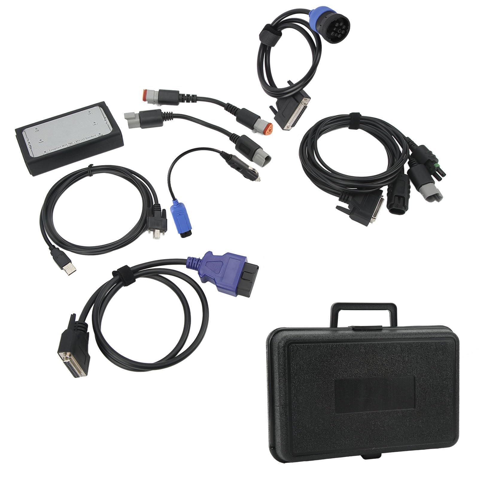 Kit Adattatore Collegamento Dati in Linea 6, Sostituzione Strumento Diagnostico Strumento Diagnostico Scanner per Camion per Impieghi Gravosi per Motore (con scatola portaoggetti)