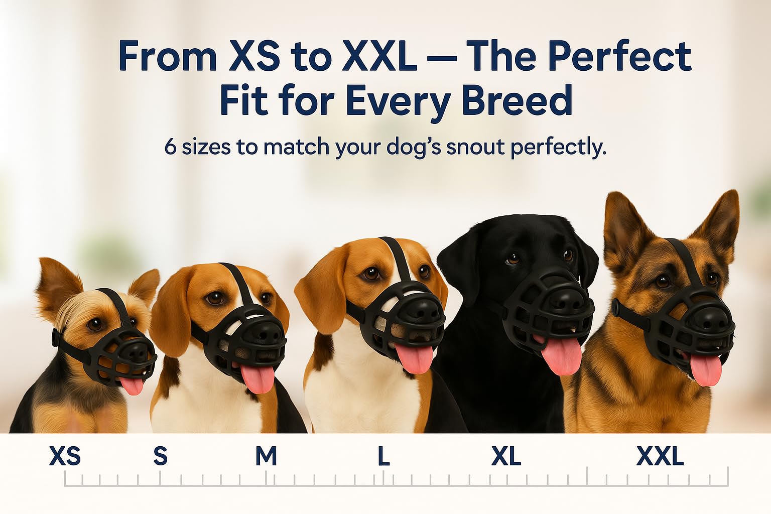 Hunde Maulkorb Aus Silikon - Weich Und Atmungsaktiv Für Große Hunde (XL)