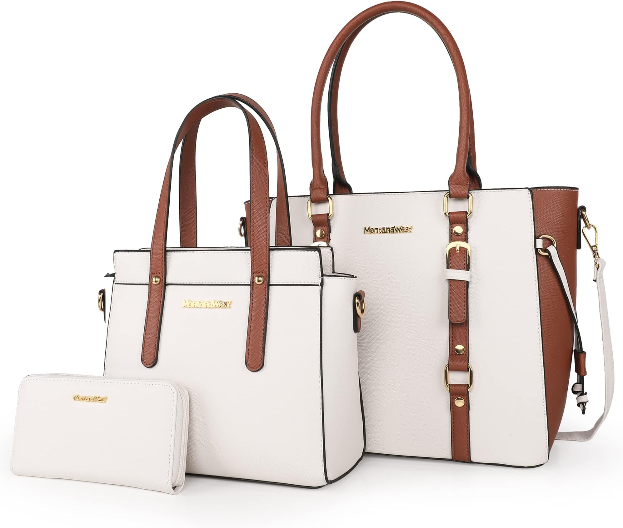 3PCS Purses for Women Tote Bag and Wallet Set Shoulder Satchel Handbags
