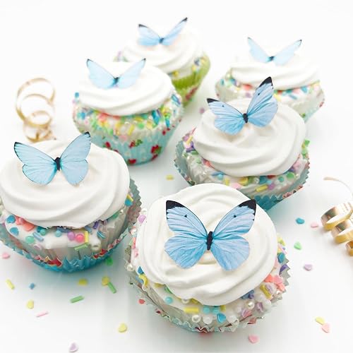 Sugar Robot Edible Butterflies for Cake Decorating - Small Pastel