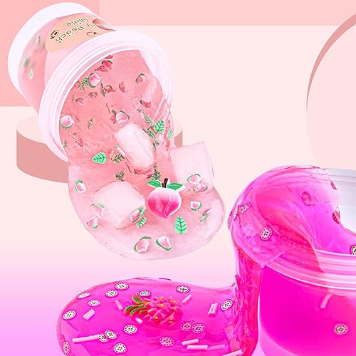 Miniatura 5 de Paquete de 4 kits de slime transparente, paquete de slime de gelatina, juguetes de limo crujiente para niños, kit de fabricación de limo de agua,