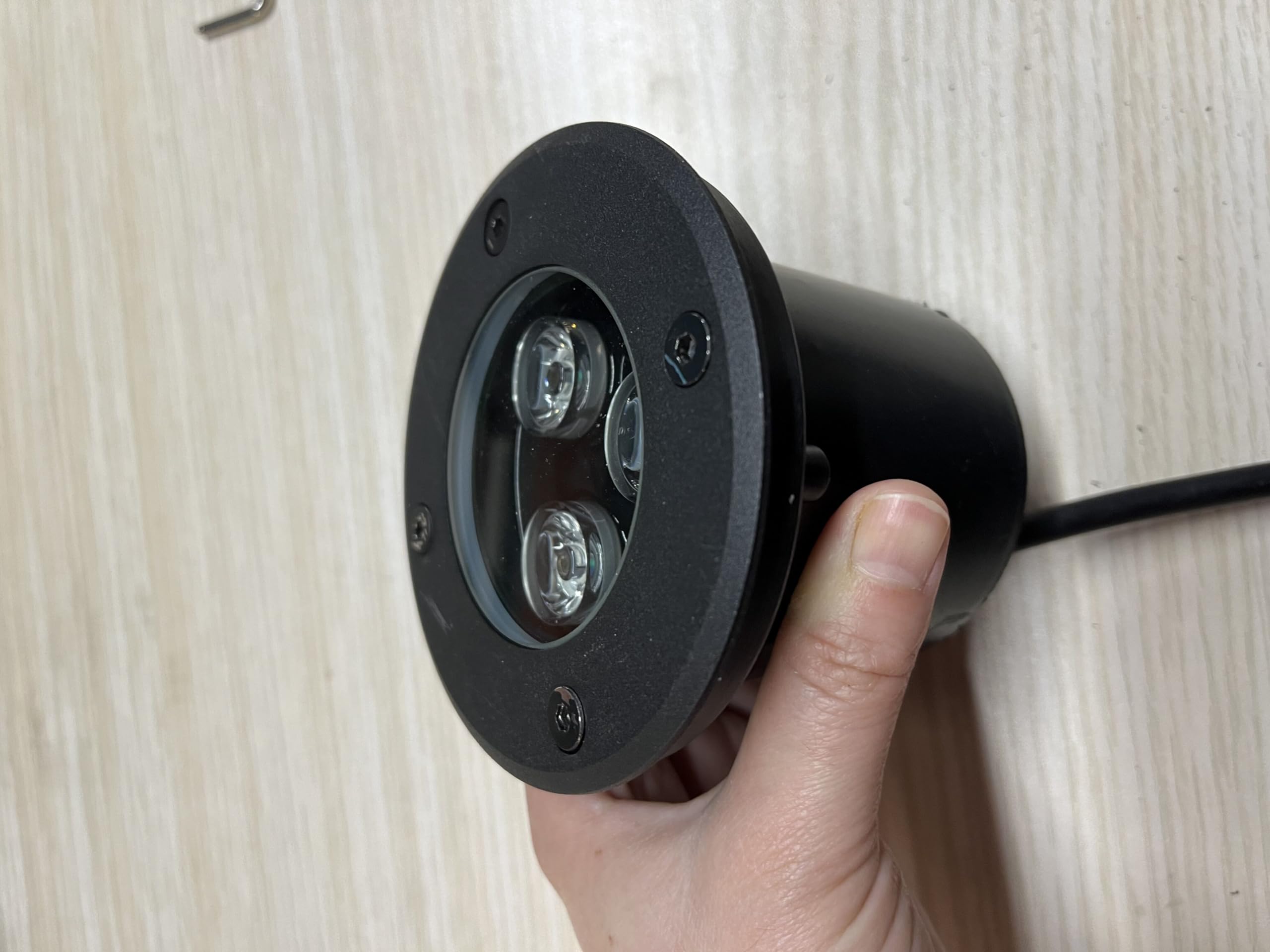 Foco Empotrable Exterior Iluminacion LED (4 unidades, 3 W, IP65, empotrable exterior, 270 lúmenes, 3000 K, foco exterior LED, empotrable, para terraza jardín, camino 220 V, redondo, negro