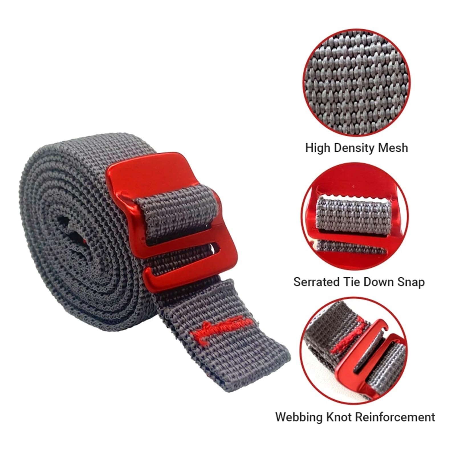 Zurrgurte, Outdoor-Reiserucksack Nylonbandseil mit Schnellverschlusshaken Wandern Klettern Spanngurte Schnalle Zurrgurt Frachtgurte(2mx1cmx10pc Orange)