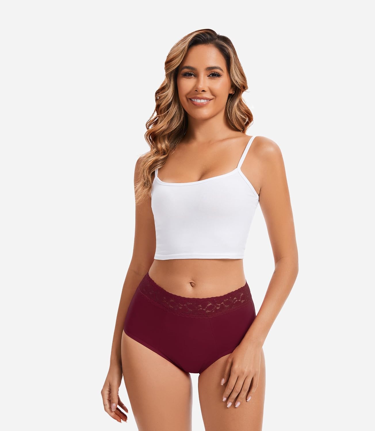 Incontinence Underwear For Women, 100ML Leakproof Lace Briefs, Period Panty for Postpartum Bladder Leak, 3 Pack (US, Alpha, Large, Regular, Regular, Multicolor01) - Image 2