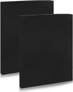 12 x 16 x 1.5 Inch Polyurethane Foam Sheet，Eyluck 2 Pcs Black Cuttable Foam Inserts for Cases-Packing Foam Pads for Toolbox Camera Storage and Crafts