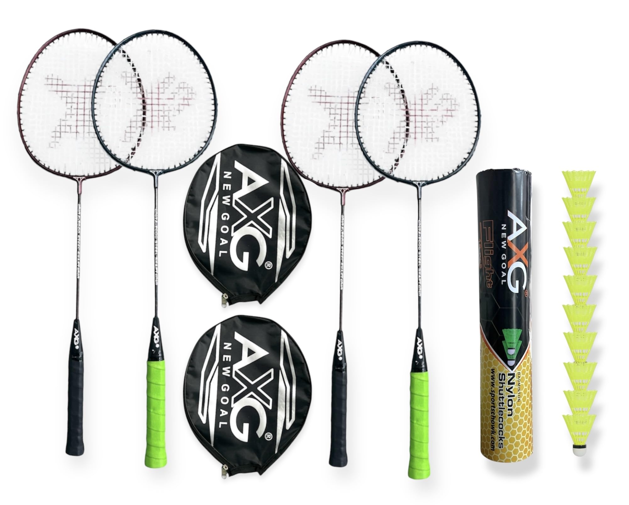 Scratch Resistant A-2000 Badminton Racquets Set of 4 with 10 Plastic Shuttles Badminton Kit (Multicolor)-image-10