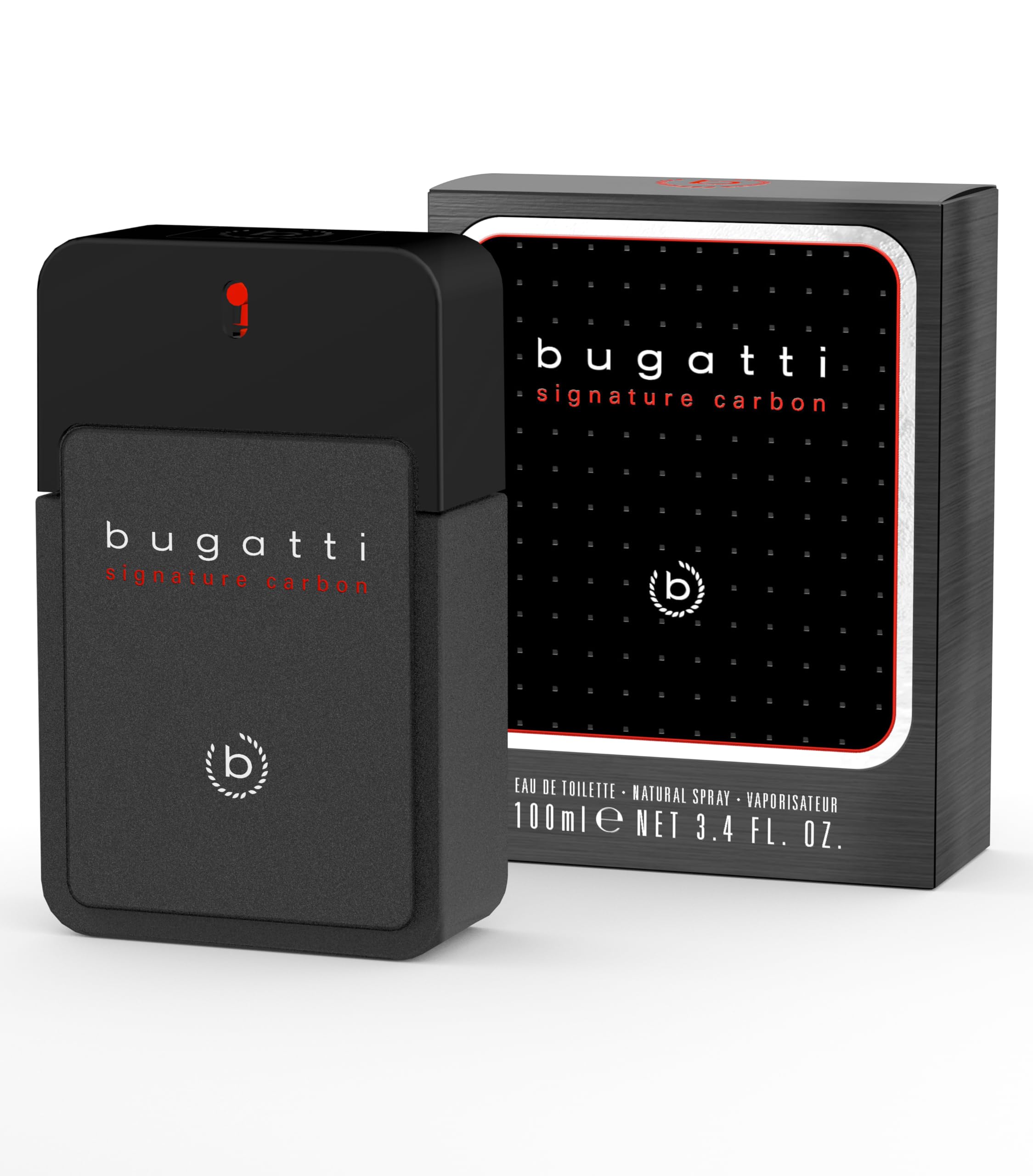 bugatti signature carbon Parfüm Herren 100ml I würzig-ambriertes Eau de Toilette für jedes Alter I Parfum Herren mit Nuancen von Lavendel, Moschus, Ambra & Patschuli I urban, elegant, maskulin Kosmetik