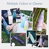 Vista 7 de Insulated Water Bottles,17 oz Double Wall Stainless Steel Vacumm Metal Flask for Sports Travel,Blue