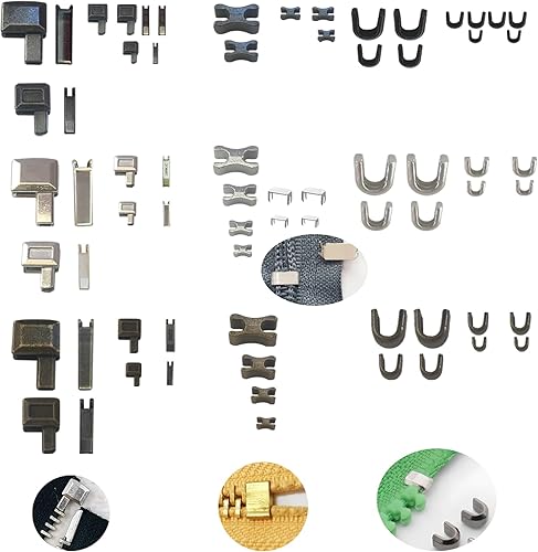 Cierre de cremallera de metal, retenedor deslizante de 3 colores #3#5#8#10, caja de pasadores de inserciĂłn con cremallera superior, tapĂłn de Cierre de cremallera de metal, retenedor deslizante de 3 colores #3#5#8#10, caja de pasadores de inserciĂłn con cremallera superior, tapĂłn de