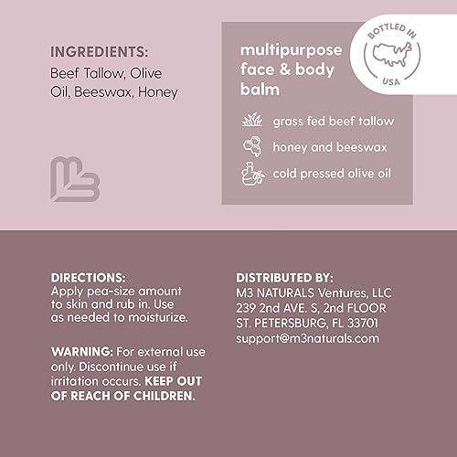 Miniatura 14 de 100% Tallow de ternera alimentada con pasto para piel, cuerpo y cara Bálsamo de miel hidratante perfumado con aceites esenciales de canela