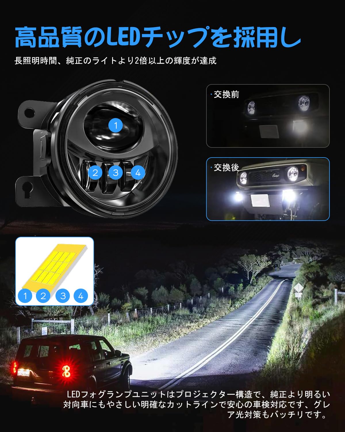 Amazon | Chelhead ジムニー フォグランプ LED JB23W/JB64 JB43W/JB74 