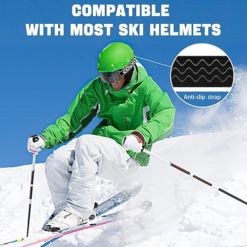 Miniatura 3 de COOLOO Gafas de nieve y esquí, gafas de snowboard para hombres, mujeres y jóvenes, OTG, lente magnética sin marco, antivaho 100% protección UV
