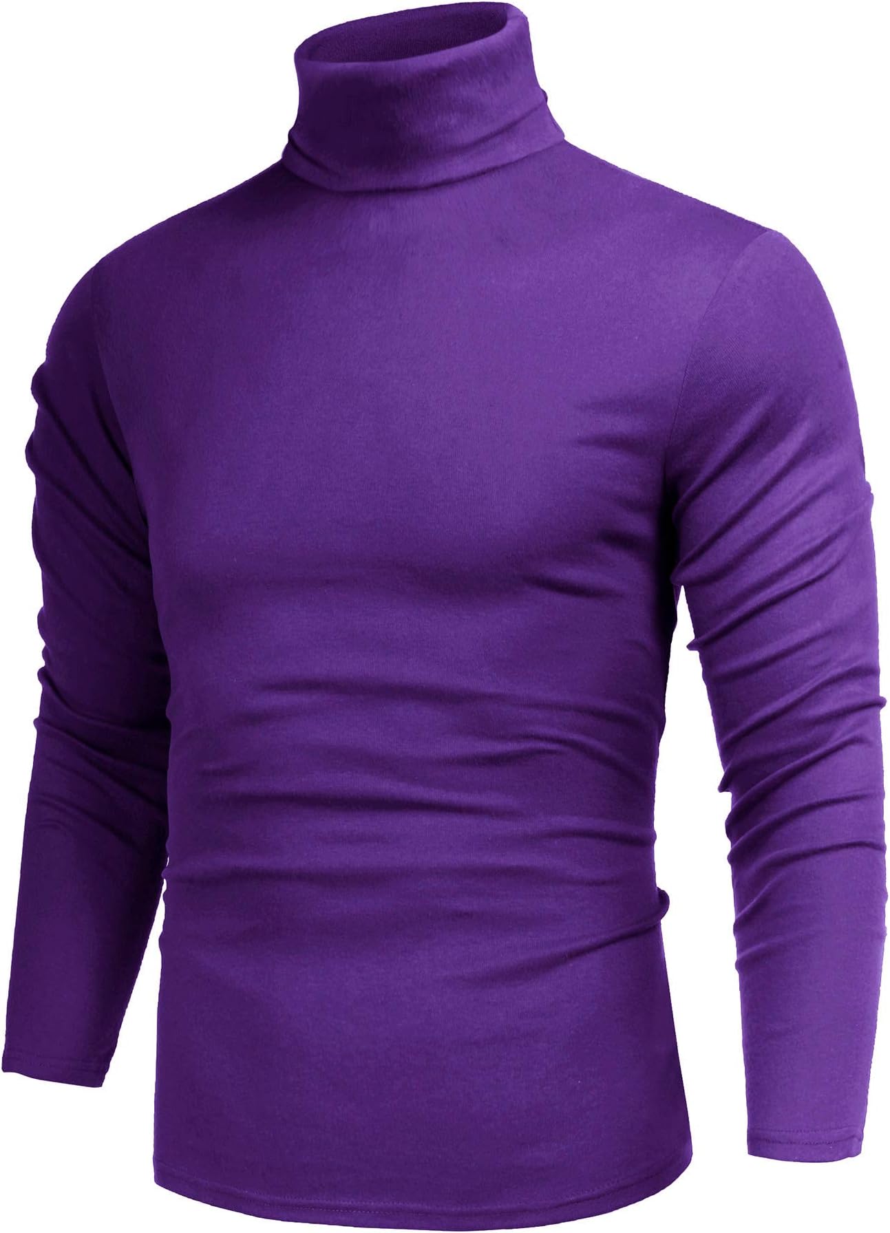 Men's Casual Slim Fit Basic Tops Knitted Lightweight Turtleneck Pullover Sweater